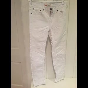 Levi’s 510 white skinny jeans